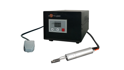 Ultrasonic soldering iron welding silicon crystal device